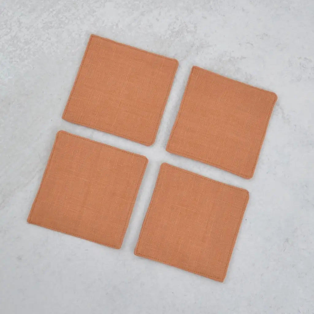 Adobe Linen Coasters - Coasters