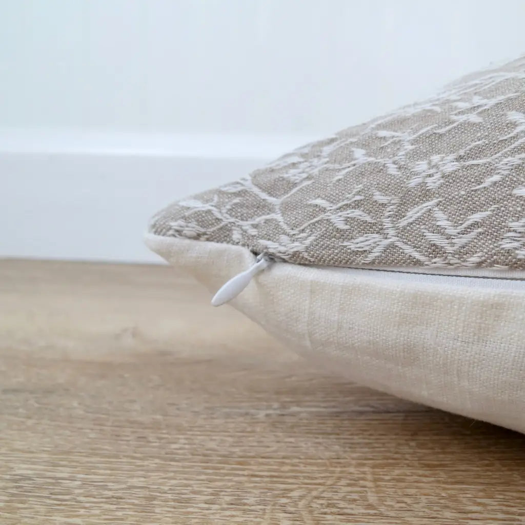 Annabelle Floral Linen Lumbar Pillow Cover - Decor