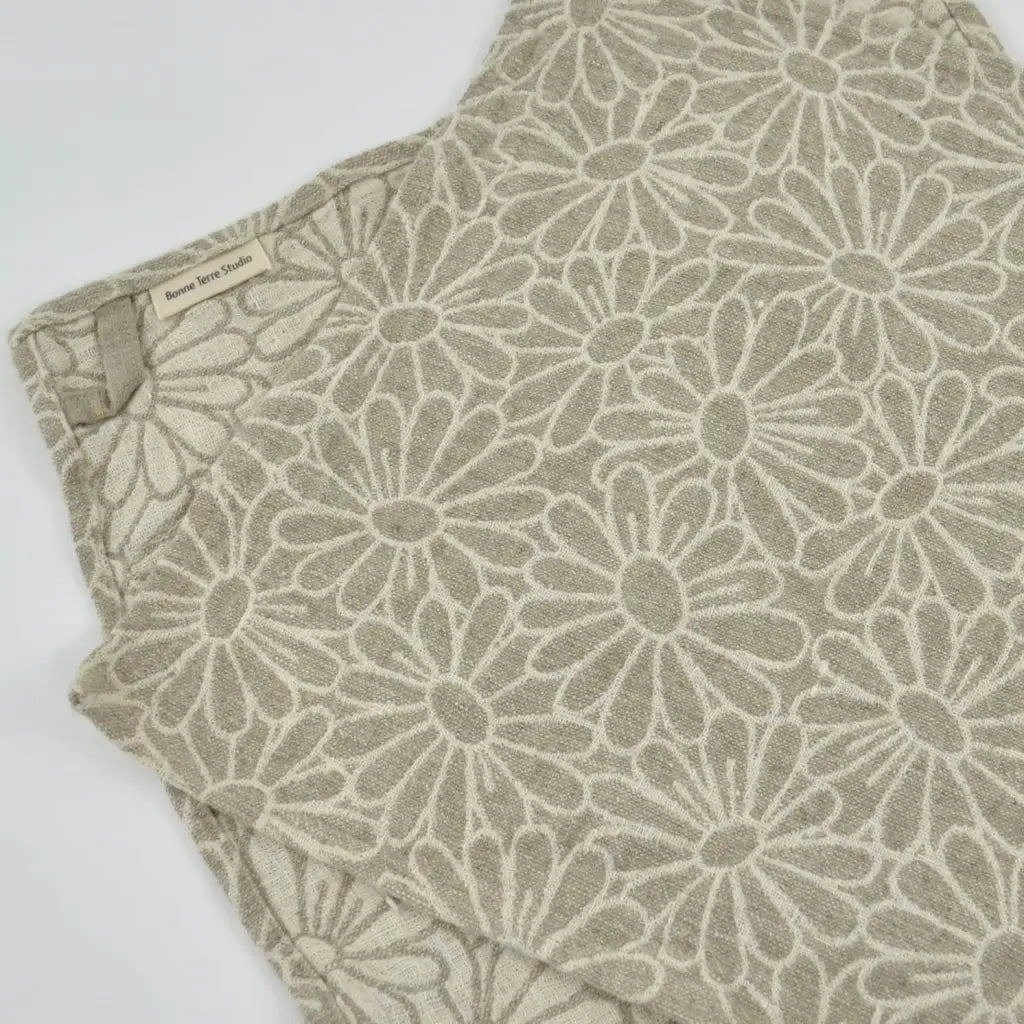 Everyday Linen Wash Cloths | Floral Woven Set of 2