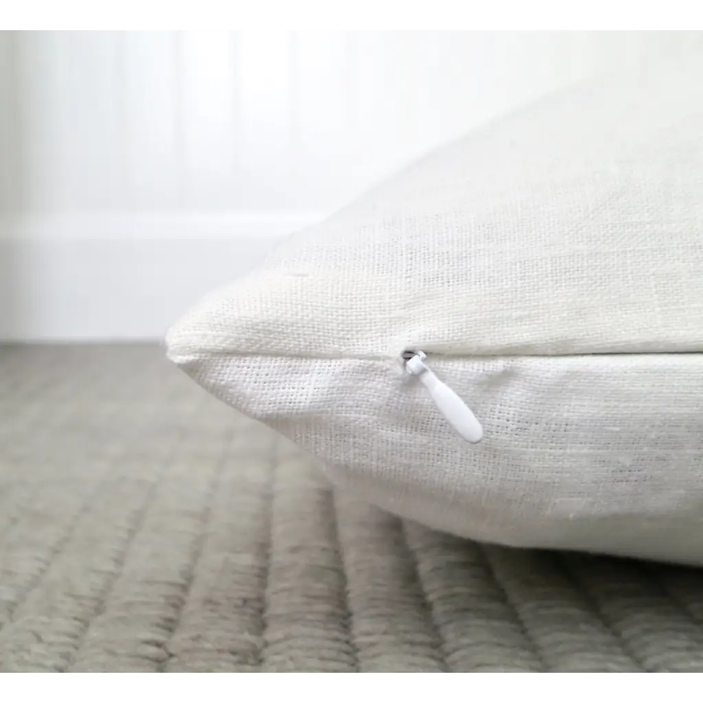 White Linen Pillow Cover - Decor