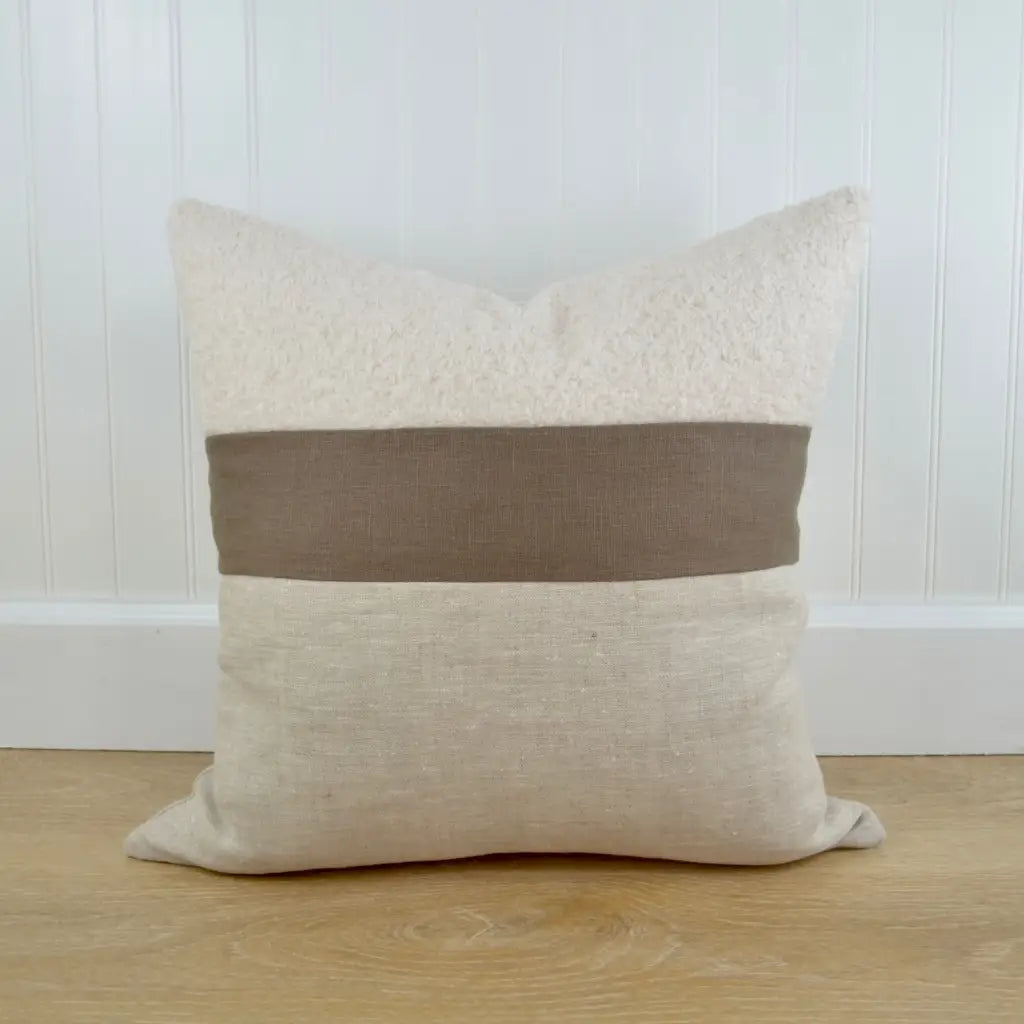 Aspen Throw Pillow Cover in Heathered & Farmhouse Brown