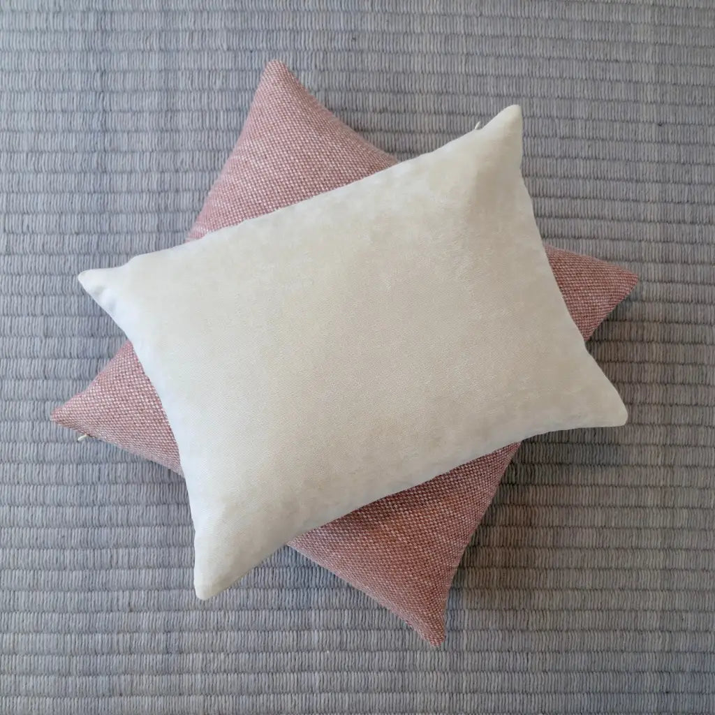 Coral and Cream Woven Pillow Cover *Limited Edition - Decor