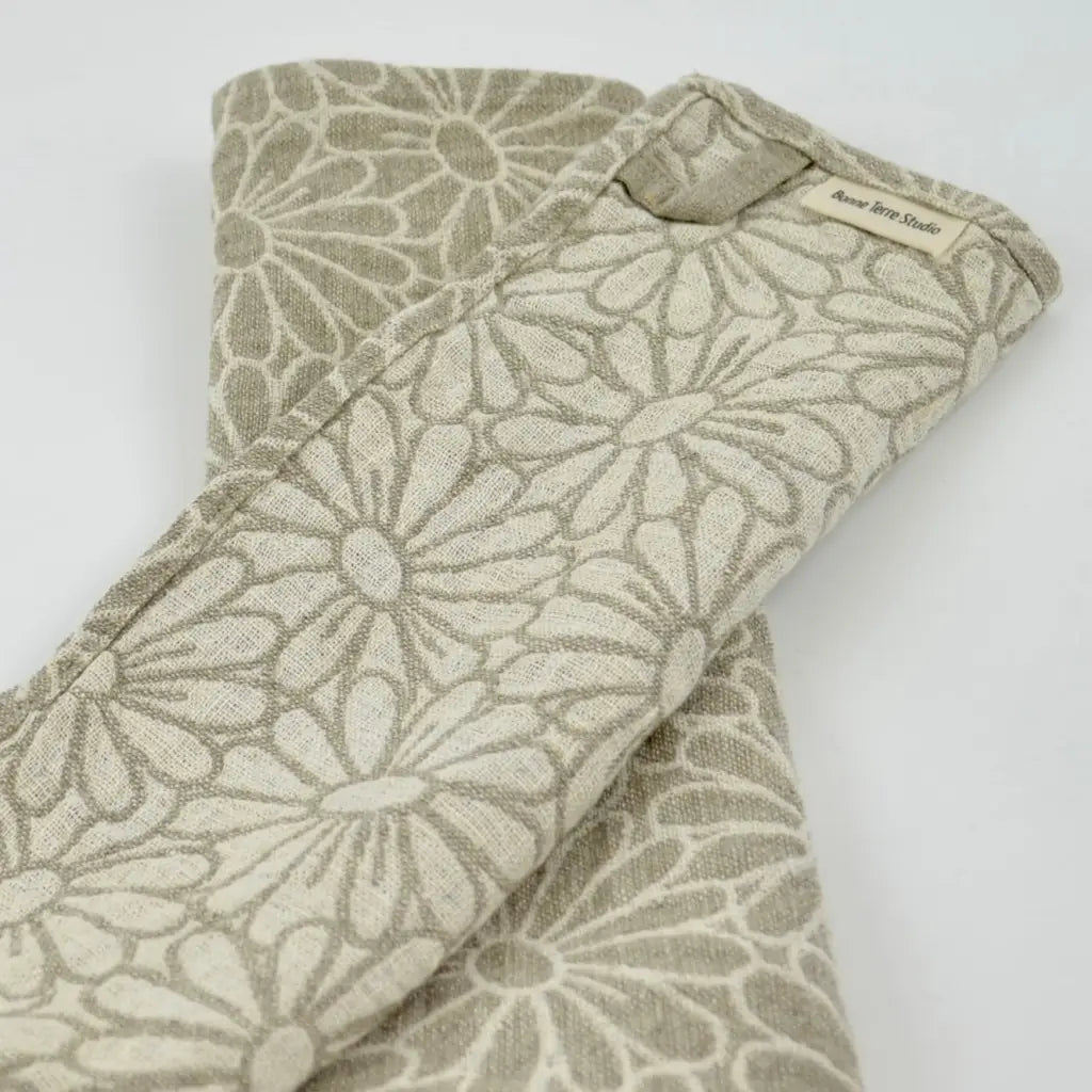 Everyday Linen Wash Cloths | Floral Woven Set of 2