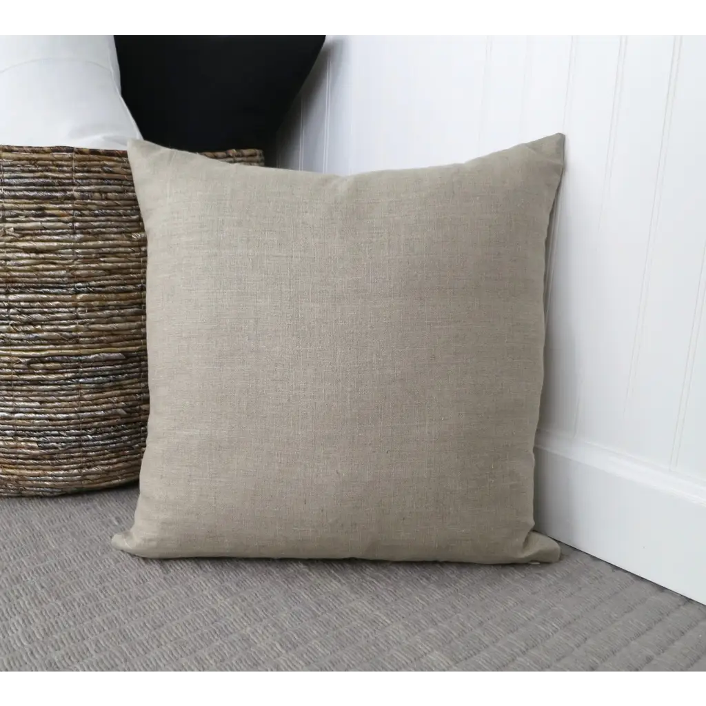 Natural Linen Pillow Cover - Throw Pillows
