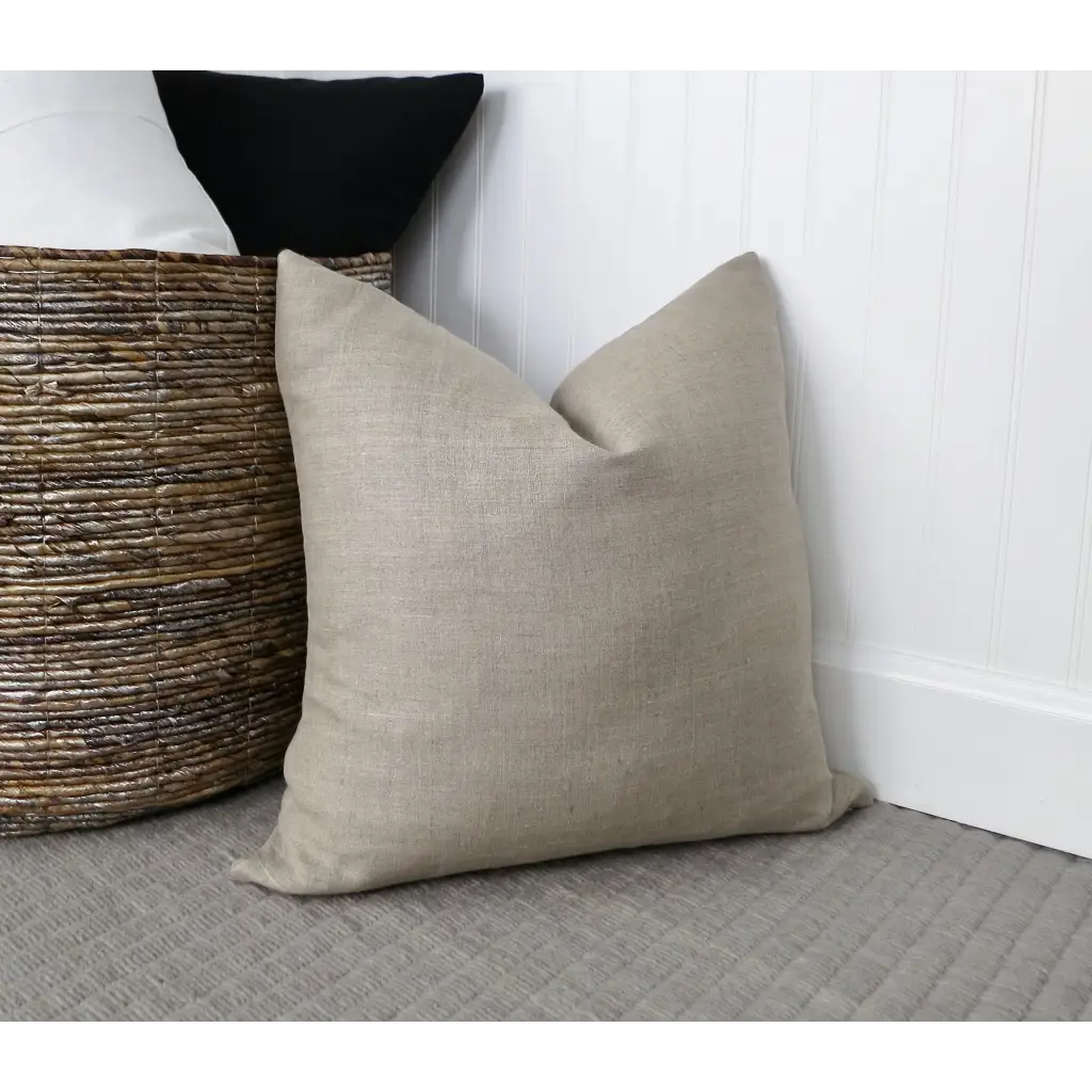 Natural Linen Pillow Cover - Throw Pillows