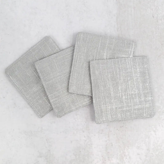 Silver Shine Fabric Coasters - Coasters